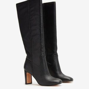 Dolce Vita Black Davey Leather Knee High Boots